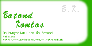 botond komlos business card