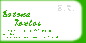 botond komlos business card